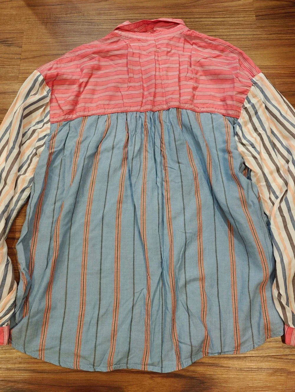 Anthropologie True Pajama Top Only Women Casual Stripe Long Sleeve Shirt